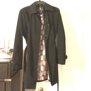 London Fog black trench coat
